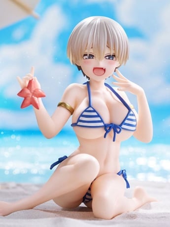Taito Uzaki-chan Wants to Hang Out! Desktop Cute Hana Uzaki (Swimwear Ver.) Figure 5-Inch