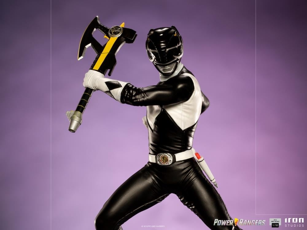 Iron Studios Mighty Morphin Power Rangers Battle Diorama Series Black Ranger 1/10 Scale Limited Edition Statue - View 8