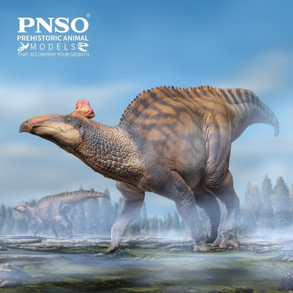 PNSO Prehistoric Art Models Zabad the Edmontosaurus PVC Dinosaur Figure - View 3