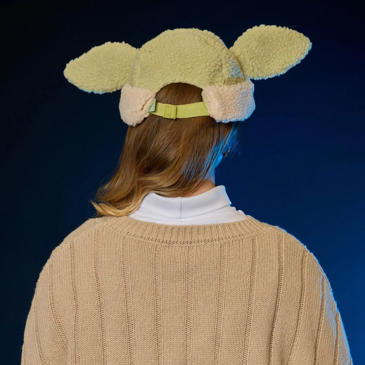 Cakeworthy Star Wars Grogu Sherpa Beanie Knit Hat Styled After Grogu from The Mandalorian - View 5
