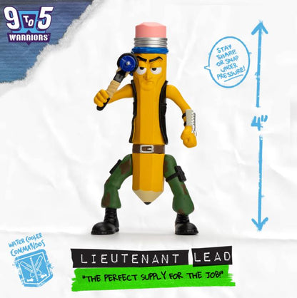 9 to 5 Warriors Lieutenant Lead 4.5-Inch Plastic Action Figure - View 7