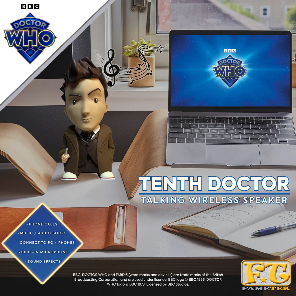 FameTek Doctor Who 10th Doctor 6-Inch Vinyl Bluetooth Speaker - View 8