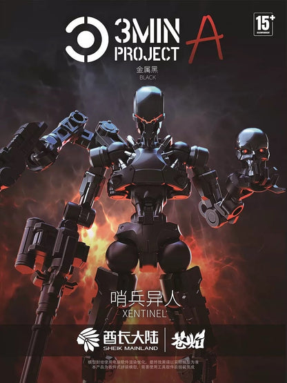 Sheik Mainland 3 Min Project Xentinel (Black Ver.) 1/18 Scale 4-Inch Plastic Model Kit - View 3