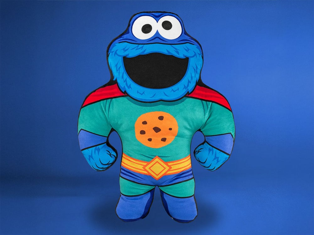 Uncanny Brands Sesame Street Bleacher Buddy Cookie Monster Superhero 22-Inch Plush - View 2