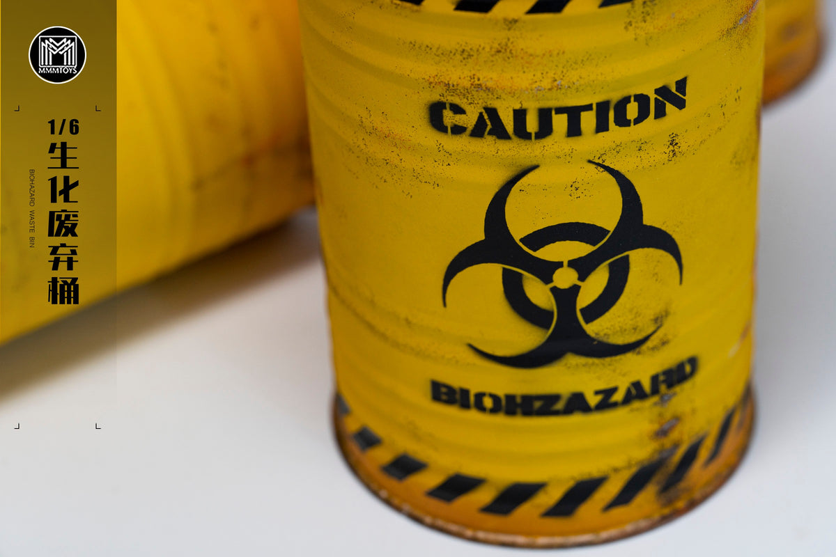 MMMToys Biohazard Waste Bin 1/6 Scale Metal Accessory - View 9