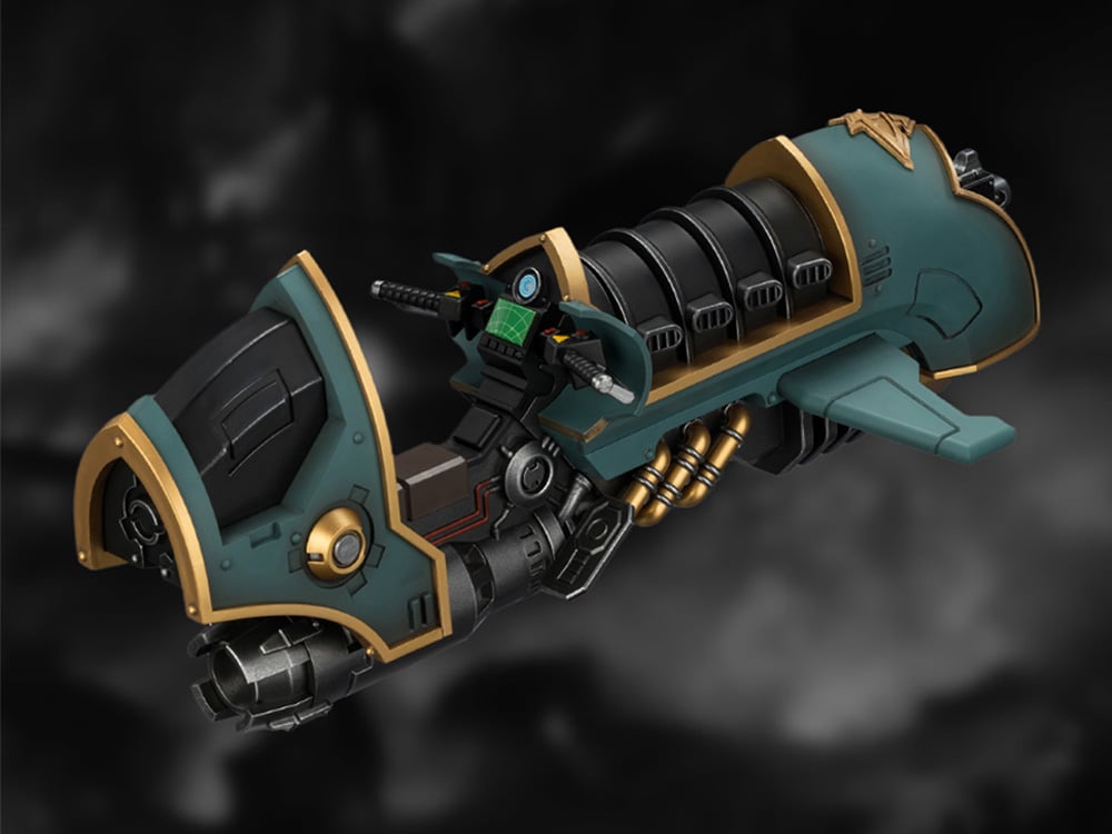 JoyToy Warhammer The Horus Heresy Sons of Horus Legion Scimitar Jetbike with Heavy Bolter 1/18 Scale Vehicle - View 2