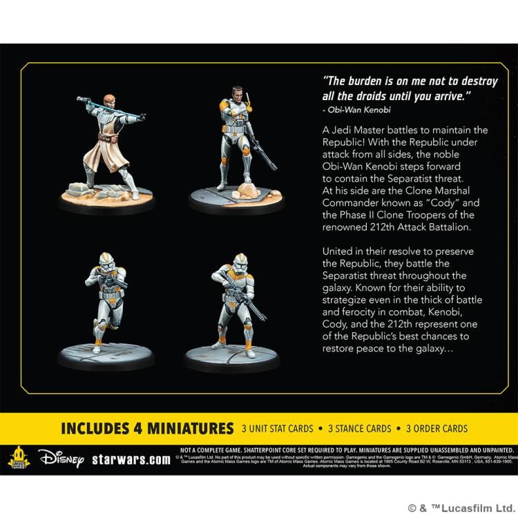 Atomic Mass Games Star Wars: Shatterpoint Hello There Squad Pack with Obi-Wan Kenobi and Clone Commander Cody - View 3