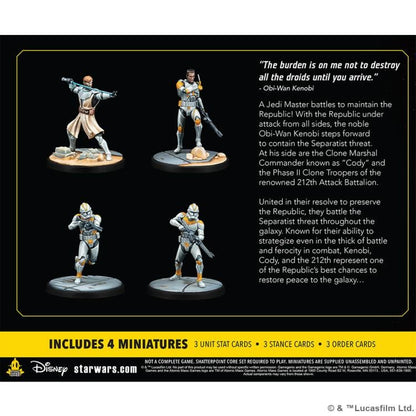 Atomic Mass Games Star Wars: Shatterpoint Hello There Squad Pack with Obi-Wan Kenobi and Clone Commander Cody - View 3