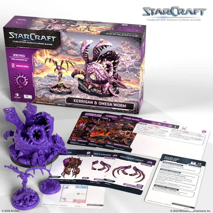 Archon Studios StarCraft The Miniatures Game Zerg Kerrigan and Omega Worm Expansion Set - View 5