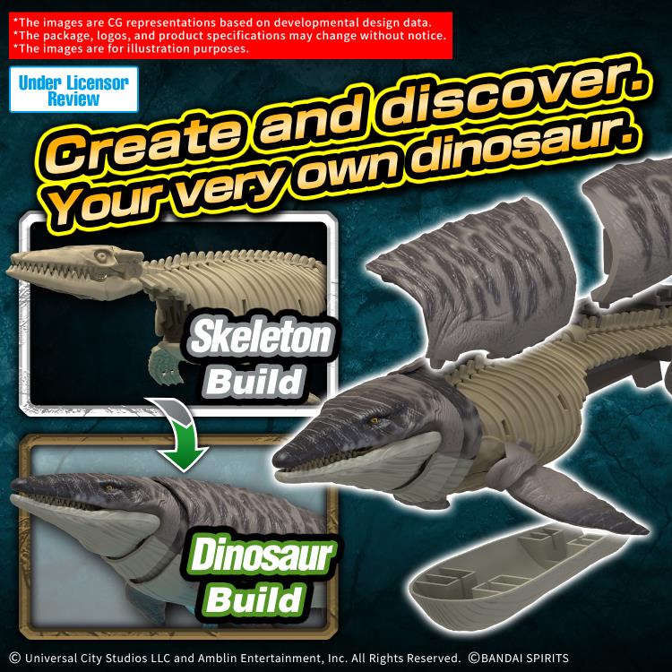 Bandai Jurassic World Rebirth Plannosaurus Mosasaurus Plastic Model Kit - View 5