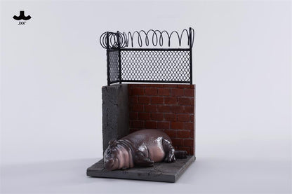 JxK.Studio Baby Hippo 6.0 Wall 1/6 Scale Resin Accessory Set - View 8