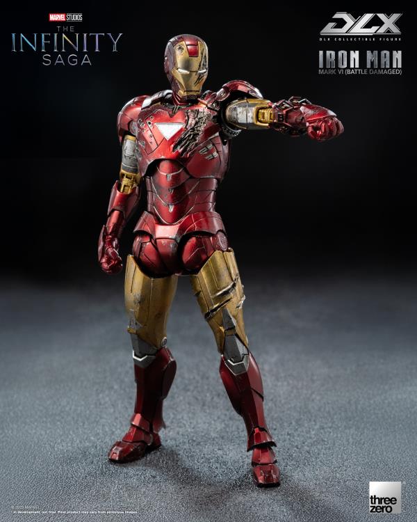 threezero Marvel Infinity Saga DLX Iron Man Mark 6 (Battle Damaged Ver.) 1/12 Scale 7-Inch Action Figure - View 6