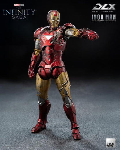 threezero Marvel Infinity Saga DLX Iron Man Mark 6 (Battle Damaged Ver.) 1/12 Scale 7-Inch Action Figure - View 6