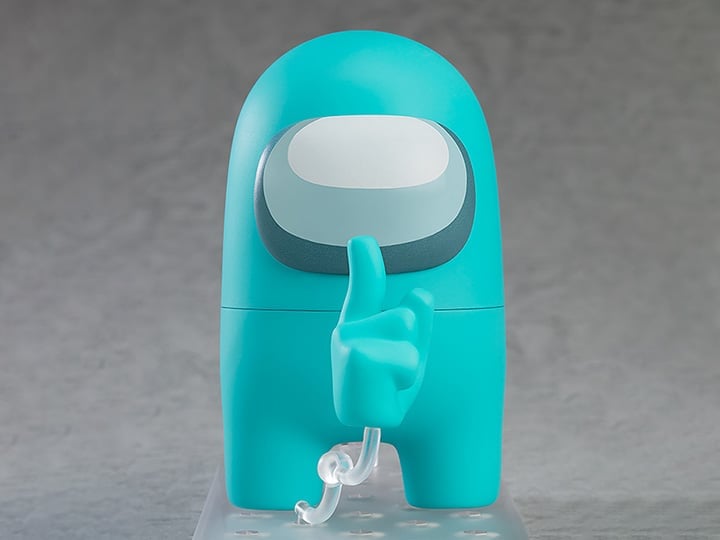 Good Smile Among Us Nendoroid No.1791b Crewmate Cyan 4-Inch Plastic Figure - View 2