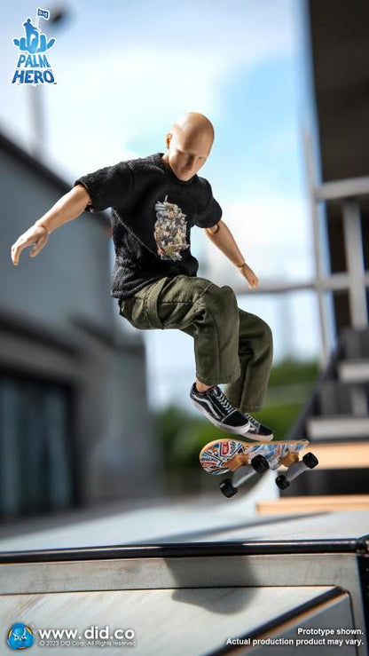 DiD Palm Hero Simply Fun Series The Skateboarder 1/12 Scale Action Figure - View 4