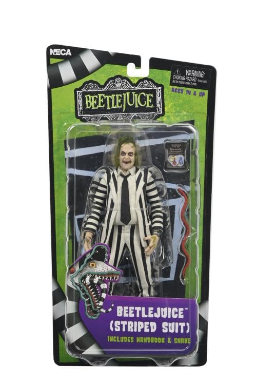 NECA Beetlejuice Black and White Suit Plastic Action Figure - View 9