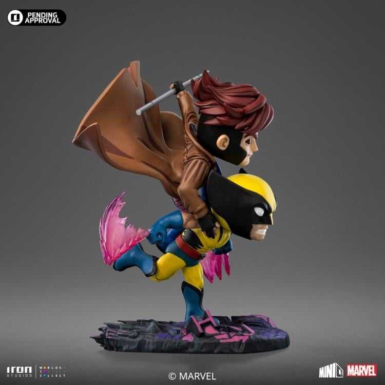 Iron Studios X-Men '97 MiniCo Wolverine and Gambit Figure (9-Inch) - View 6