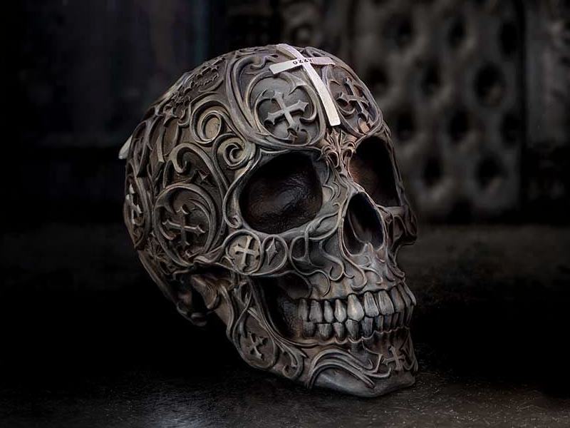 Nemesis Now Ozzy Osbourne Prince of Darkness Skull (5.8-Inch) - View 2
