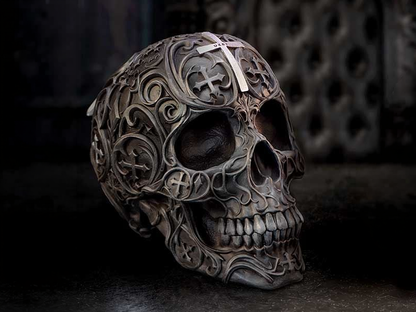 Nemesis Now Ozzy Osbourne Prince of Darkness Skull (5.8-Inch) - View 2