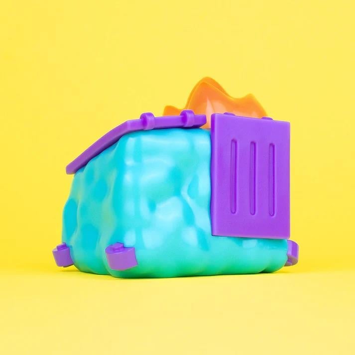 100% Soft Dumpster Fire GlanderCo 3.5-Inch Vinyl Figure - View 6
