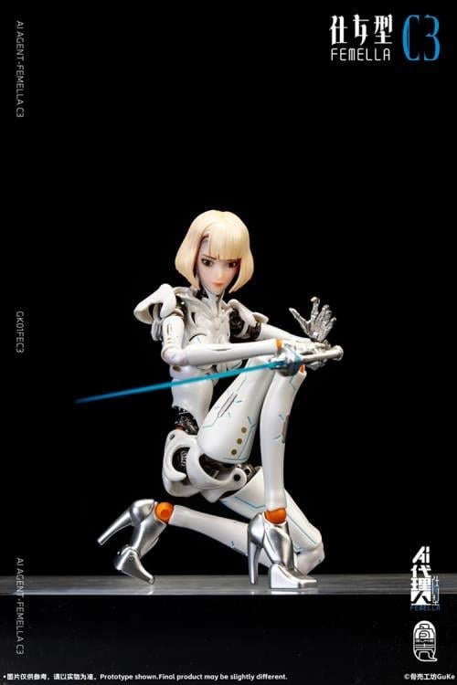 GUKE AI Agent Femella C3 Solid Color Edition 1/12 Scale 7-Inch Action Figure - View 8
