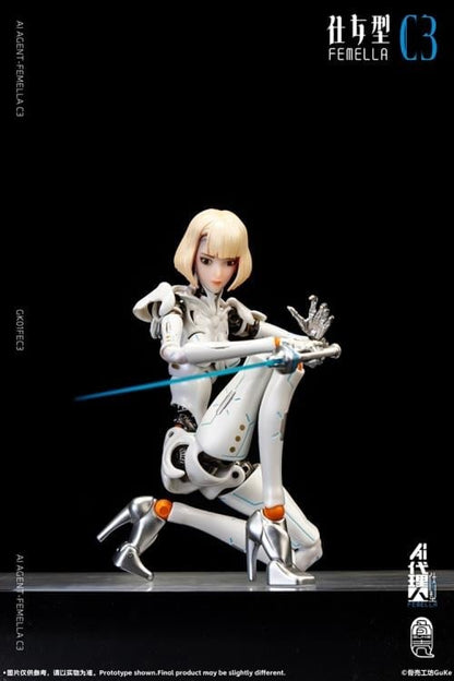 GUKE AI Agent Femella C3 Solid Color Edition 1/12 Scale 7-Inch Action Figure - View 8