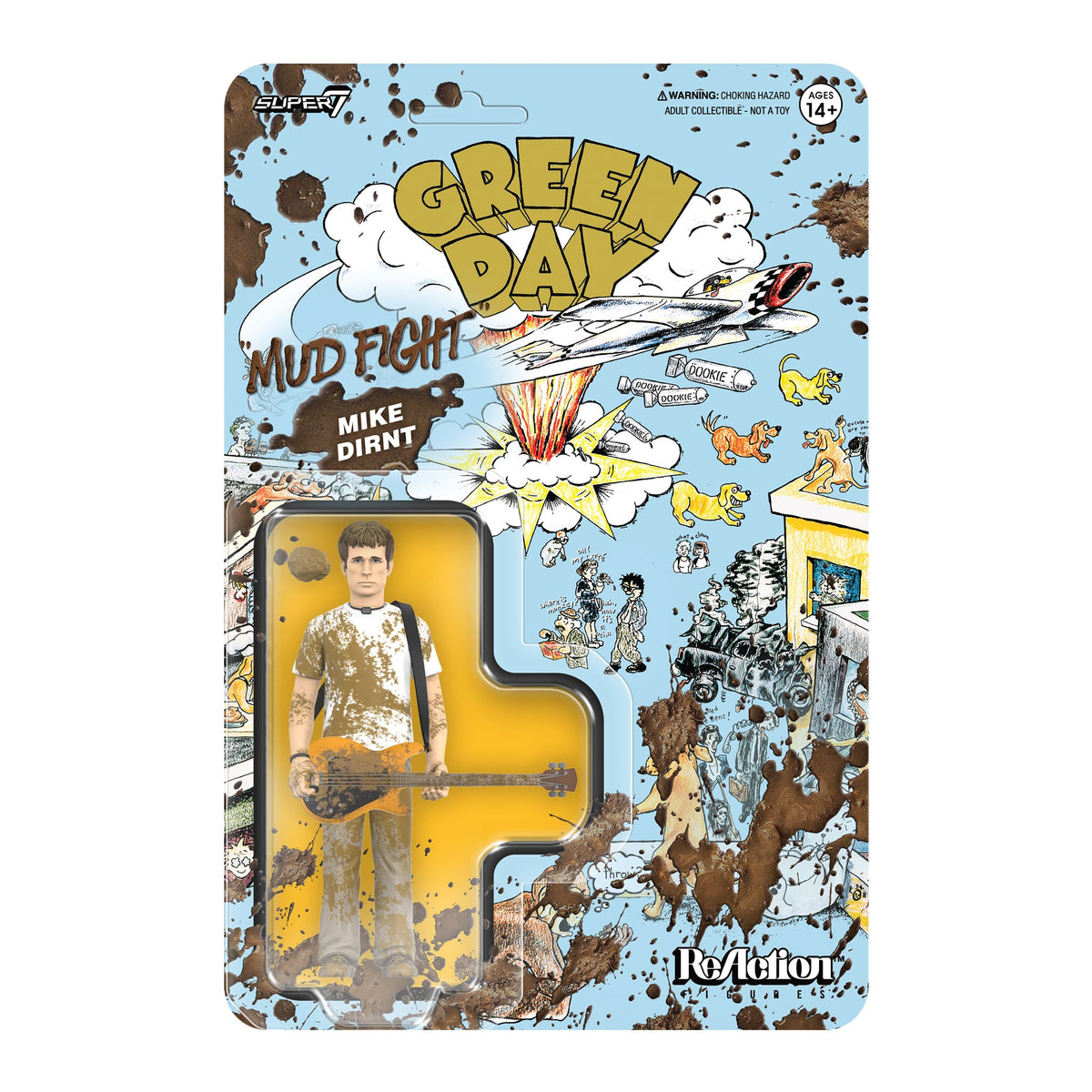 Super7 Green Day ReAction Mike Dirnt (Mud Fight) Action Figure - View 5