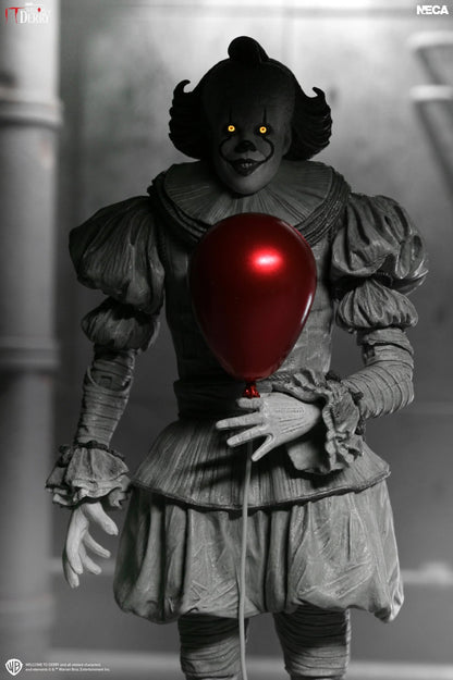 NECA IT: Welcome to Derry Ultimate Pennywise Action Figure (Black and White Ver.) - View 8