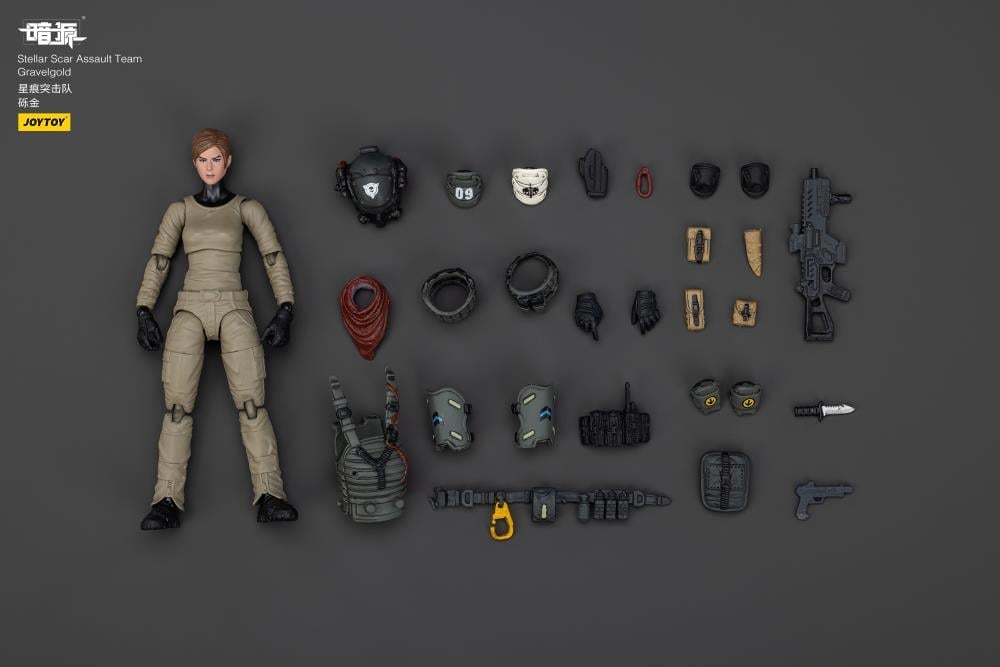 JoyToy Dark Source Stellar Scar Assault Team Gravelgold 1/18 Scale Action Figure - View 12