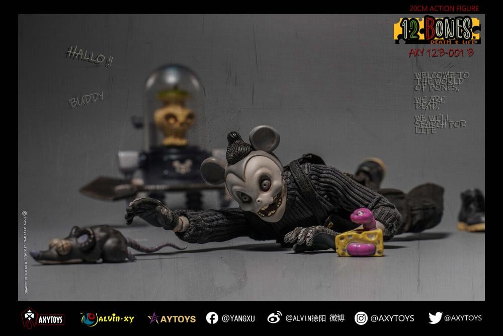 AxyToys 12 Bones Mouse (1B) 8-Inch Plastic Action Figure - View 5