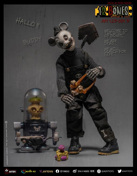 AxyToys 12 Bones Mouse (1B) 8-Inch Plastic Action Figure - View 4