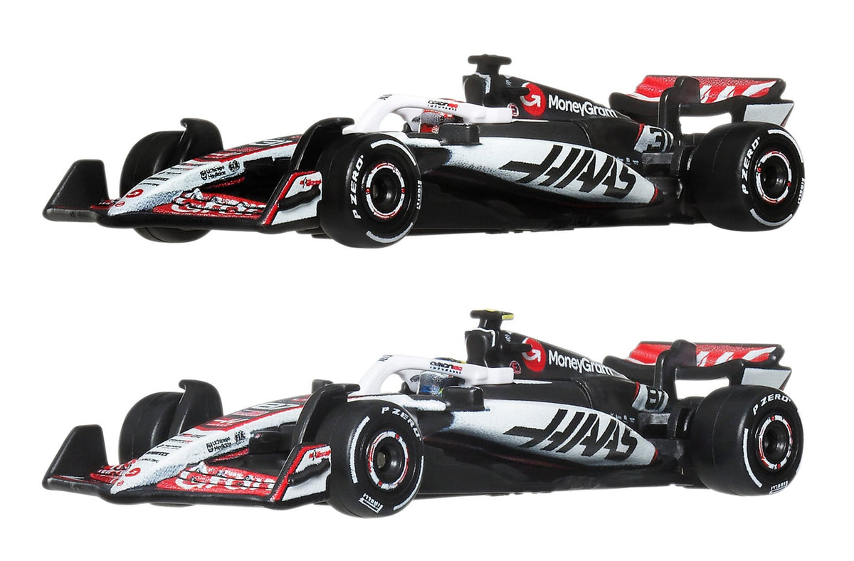 Hot Wheels Premium Formula 1 2025 MoneyGram Haas F1 Team Set (#31 and #87) 1/64 Die-Cast Model Cars - View 3