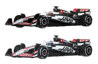 Hot Wheels Premium Formula 1 2025 MoneyGram Haas F1 Team Set (#31 and #87) 1/64 Die-Cast Model Cars - View 3