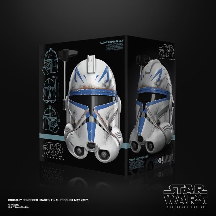 Hasbro Star Wars: The Black Series Clone Captain Rex Ahsoka 1:1 Scale Wearable Electronic Helmet - View 7