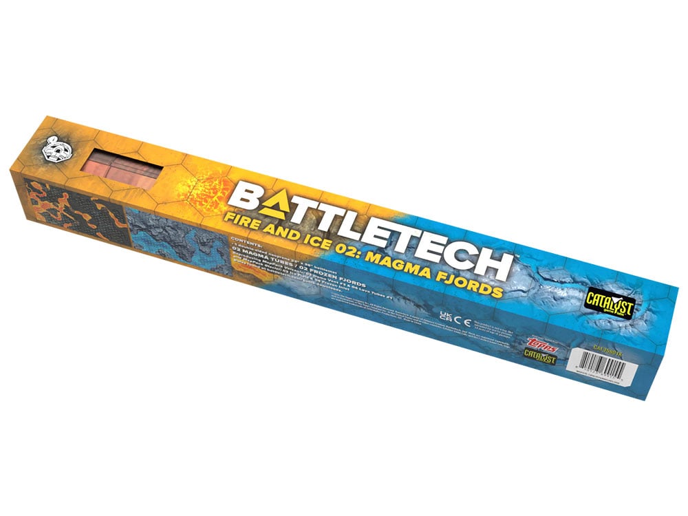 Catalyst Game Labs BattleTech BattleMat Fire and Ice 02 Magma Fjords 22-Inch Neoprene Map - View 2