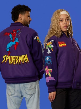 Cakeworthy Marvel Comics Spider-Man '90s Varsity Jacket