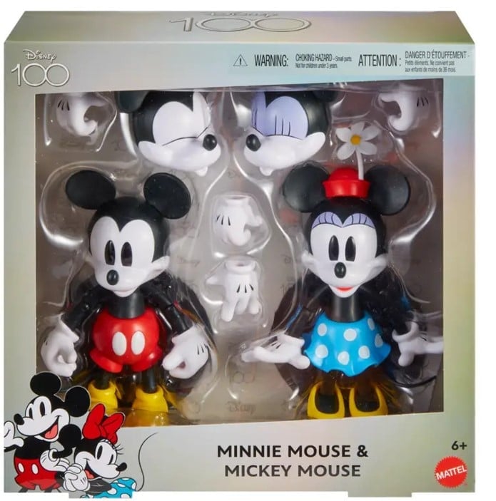 Mattel Disney 100th Anniversary Mickey & Minnie Mouse Figure Two-Pack - View 9