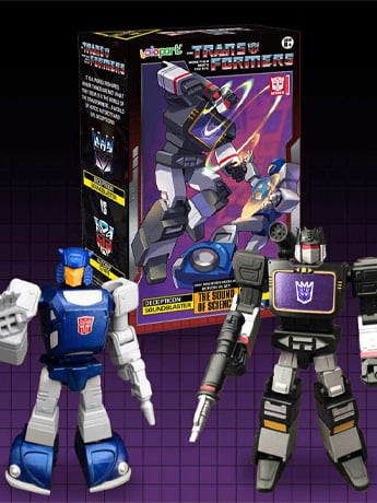 Yolopark Transformers Soundblaster vs. Glyph BotCon 2025 Exclusive Advanced Model Kit Set in Plastic