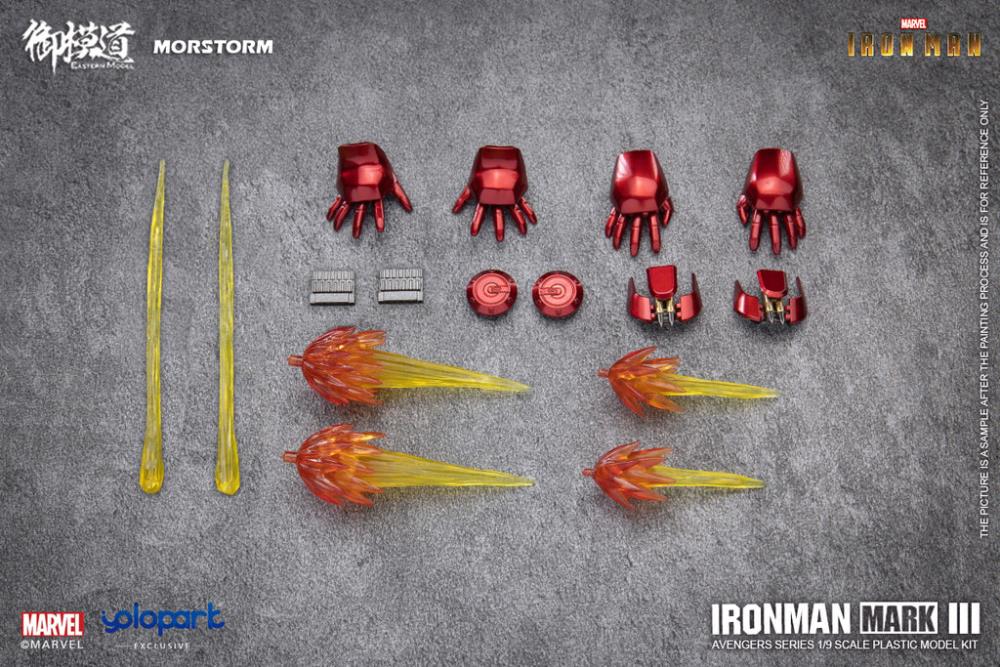 Morstorm Eastern Model Marvel Iron Man Mark III (Deluxe Ver.) 1/9 Scale Model Kit - View 15