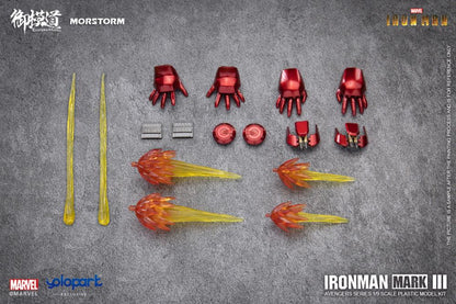 Morstorm Eastern Model Marvel Iron Man Mark III (Deluxe Ver.) 1/9 Scale Model Kit - View 15
