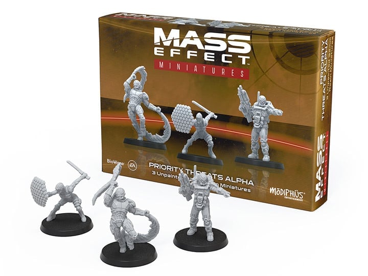 Modiphius Mass Effect: The Board Game Priority Threats Alpha Resin Miniatures Set - View 2
