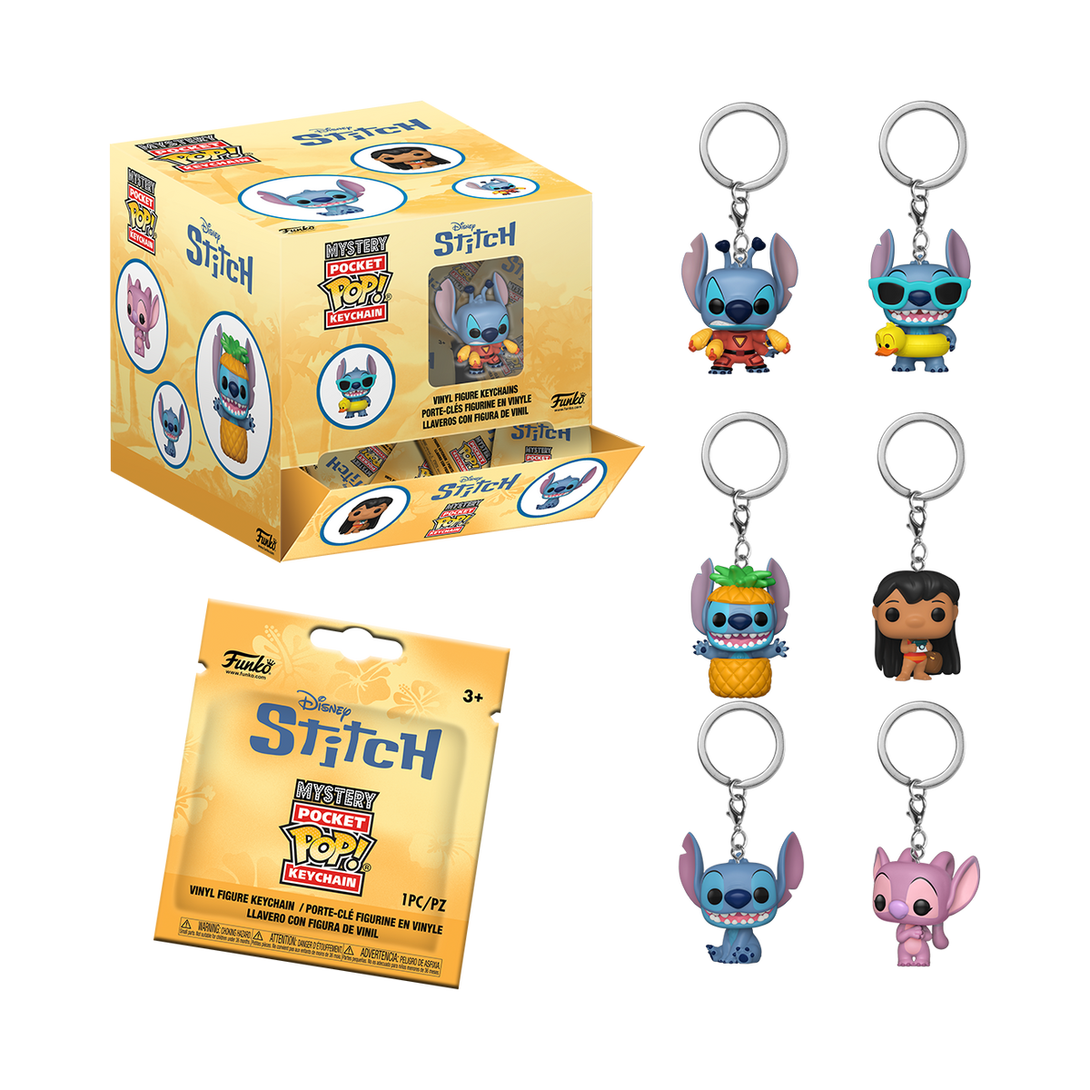 Funko Pocket Pop! Lilo & Stitch Box of 12 Random Vinyl Keychains - View 3