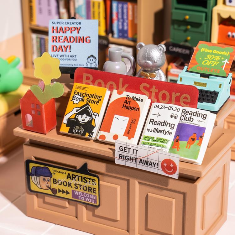 Rolife Super Creator DIY Super Store Fascinating Book Store Model Kit, 6-Inch - View 7