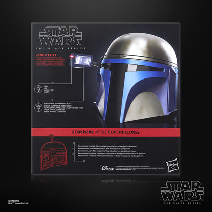 Hasbro Star Wars: The Black Series Jango Fett Attack of the Clones 1:1 Scale Wearable Electronic Helmet - View 8