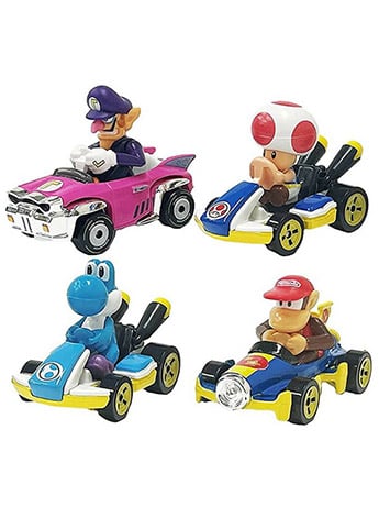 Mattel Hot Wheels Mario Kart Die-Cast Four-Pack Mix 4, 1/64 Scale
