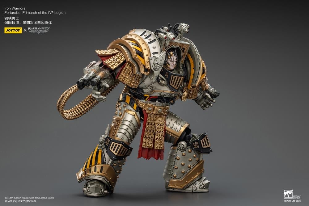 JoyToy Warhammer The Horus Heresy Iron Warriors Perturabo, Primarch of the IVth Legion 1/18 Scale Action Figure (7-Inch) - View 6