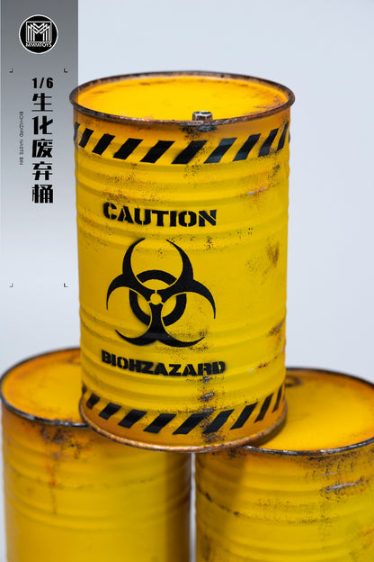 MMMToys Biohazard Waste Bin 1/6 Scale Metal Accessory - View 6