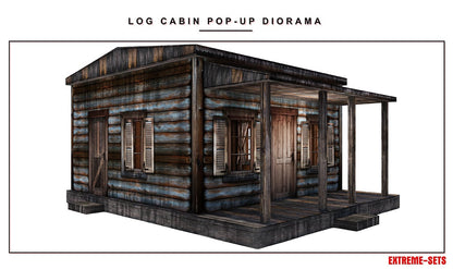 Extreme-Sets Multiverse Collection Log Cabin 1/12 Scale Pop-Up Diorama (14-Inch) - View 6