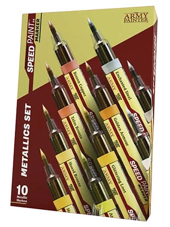 The Army Painter Speedpaint Marker Metallics Set Hobby Paint Markers
