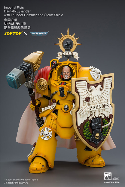 JoyToy Warhammer 40,000 Imperial Fists Darnath Lysander 1/18 Scale Plastic Action Figure 5.6-Inch - View 11